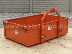 Transport box 130 cm, for Japanese compact tractors, drop down tailboard, Komondor SZLH-130 - Implements - 